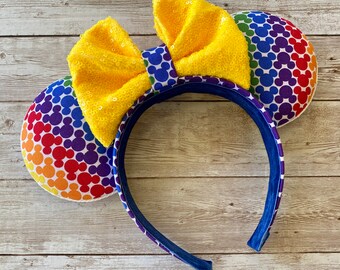 Rainbow Mickey heads
