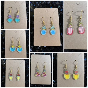 Princess perfume bottle earrings