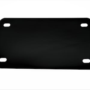 Black - Motorcycle Anodized Aluminum License Plate Blank - 0.025/0.5mm - 4x7