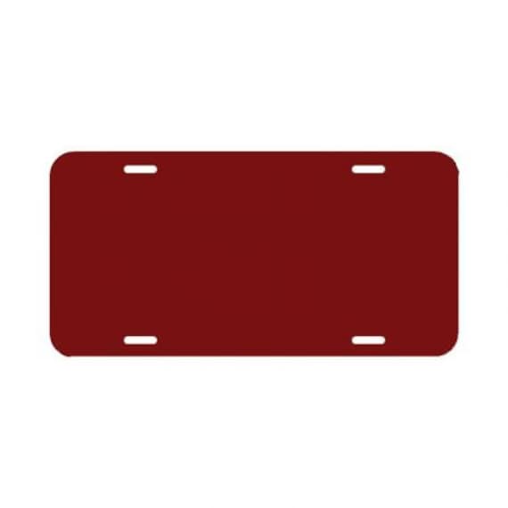 Laser Cut and Made in USA .020 Maroon Plastic License Plate Vinyl Blank