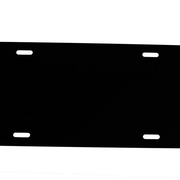 Black - Plastic License Plate Vinyl Blank - .020 - Laser Cut And Made In Usa