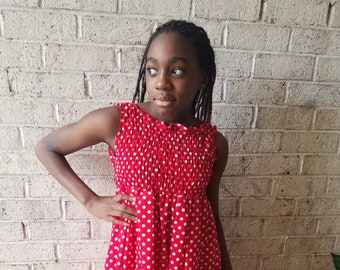 Red and White Polka Dot Dress