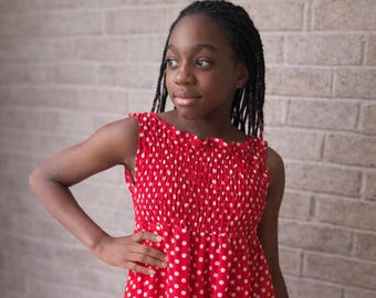 Red and White Polka Dot Dress