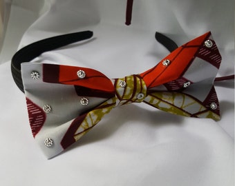 Handmade African Hair Bow Headband