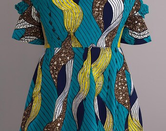 Off  the Shoulder African Print Dress