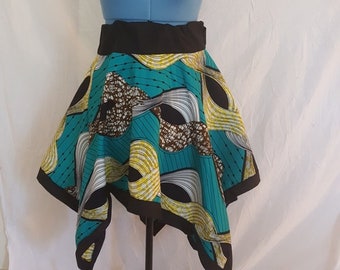African Print Handkerchief Skirt