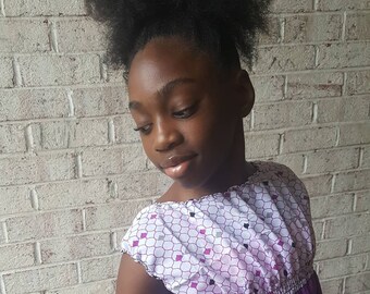 Purple Geo Print Dress