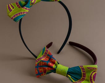 Handmade African Hair Bow Headband