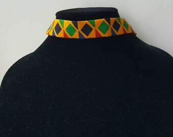 African Print Choker