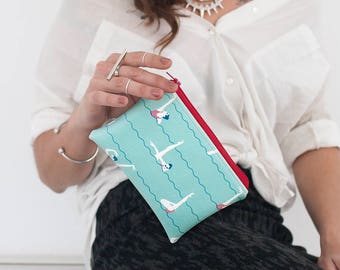 Vegan wallets - credit card holder -wallet cash womens - slim wallet - womens bag everyday -  minimalist wallet - makeup brush holder.