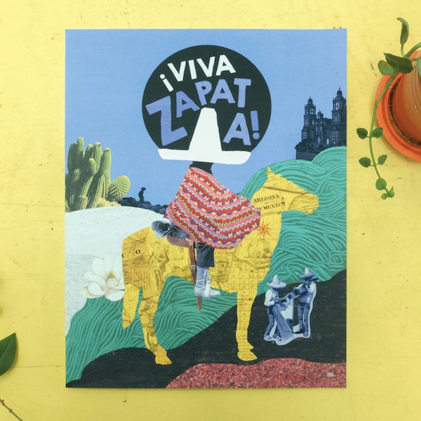 Viva Zapata, collage art, Dréa