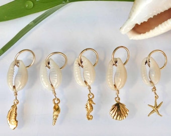 Seashell Belly Button Ring: Gold Filled Sterling Silver Navel Piercing