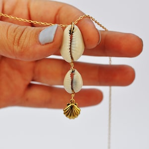 Real Shell Necklace, Shell Necklace, Gold Shell, Dainty Necklace, Shell ...