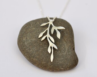 leave necklace, silver leave jewelry, silver leave pendant, silver leaf jewelry, silver leave necklace, leaves necklace, nature necklace