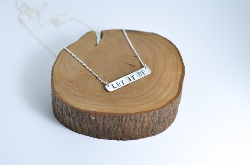 Personalized Bar Necklace, Custom Hand Stamping Necklace, Name Necklace, Bridesmaid Necklace, Personalized Necklace, Bar Necklace image 8