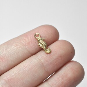 Seahorse Pendant, Gold Plated, 5pcs