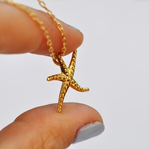 Starfish Necklace, Gold Starfish, Starfish Pendant, Beach Necklace, Summer Jewelry, Sea Star ...