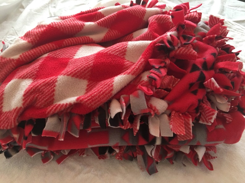 Bold and Red Throw / Blanket. Red/Black/Grey and White native Etsy