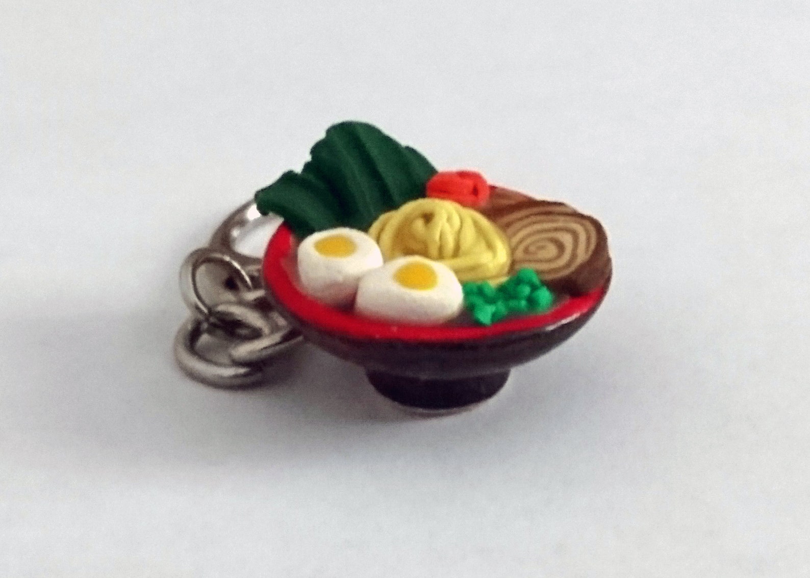 Tonkotsu Ramen Keychain // polymer clay food // jewelry clay Etsy