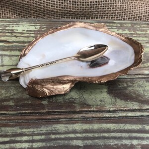 FREE SHIPPING Oyster shell Coffee spoon rest with or w/o coffee spoon image 8