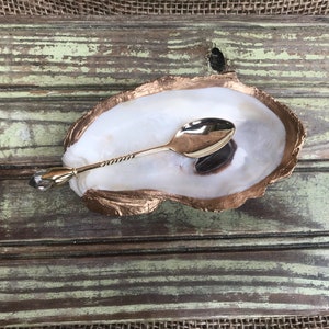 FREE SHIPPING Oyster shell Coffee spoon rest with or w/o coffee spoon image 10