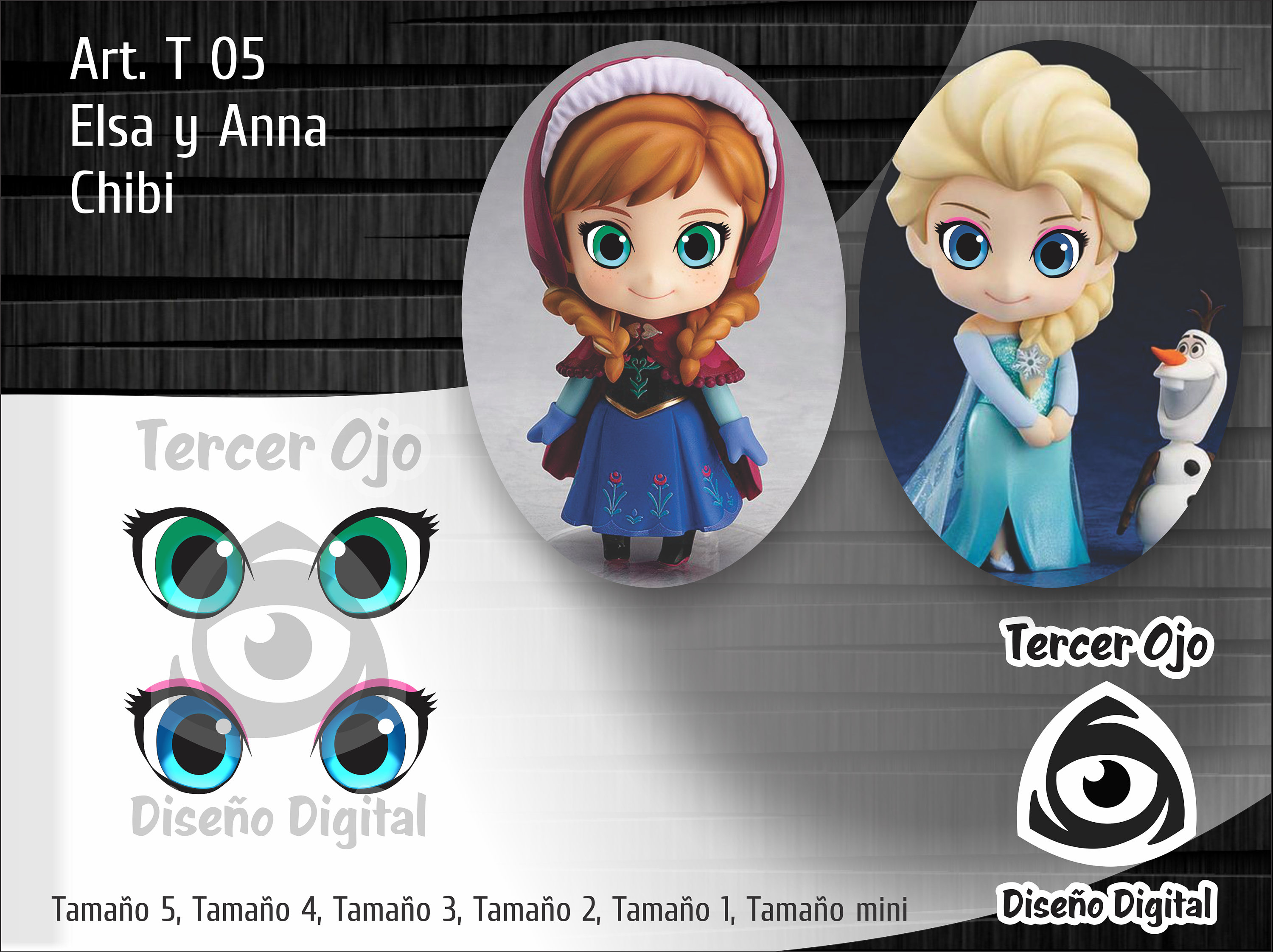 PDF File of Eyes to Print Elsa and Anna - Etsy Ireland