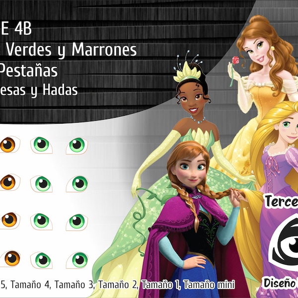Ojos Marrones y Verdes para Princesas y Hadas - Brown and green  Eyes for Princess and Fairies