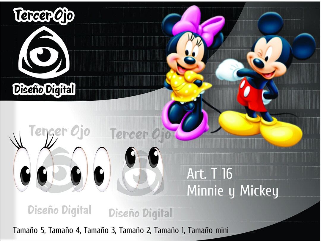 Printable Eyes PDF File - Mickey Mouse | Minnie Mouse - Etsy