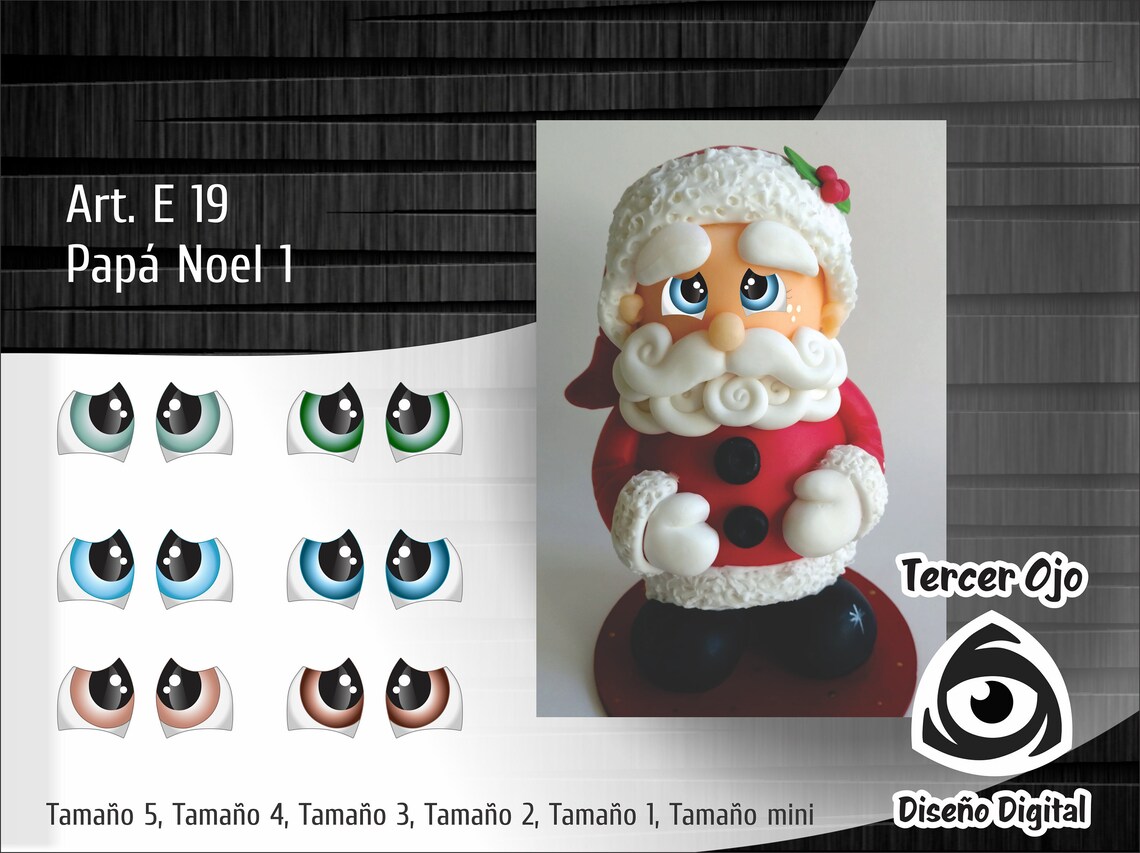 Ojos Papá Noel Santa Klauss Saint Nicolau Viejito Pascuero Navidad Ojos ...