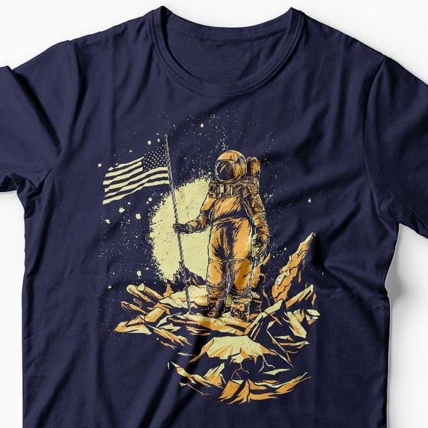 American Astronaut Shirt, Astronaut T Shirt, Space Shirt, Geek Gifts, Outer Space Shirt, Boyfriend Gift, Dad Gift, Graphic T Shirt, Nasa Tee