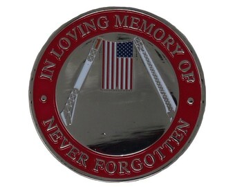 25 Pcs FALLEN HEROES 9-11 2001 Embroidered Patches 5/" Diameter iron-on