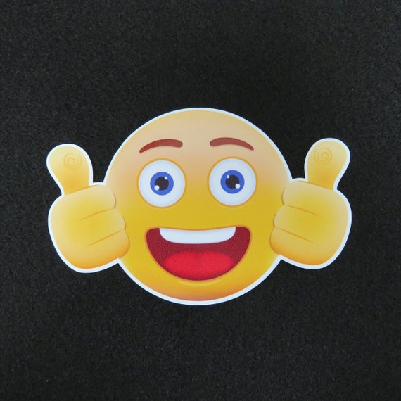 Emoji Thumbs Up Smiley Face 4 5 Decal Etsy