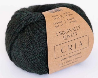 CRIA Baby Alpaca Yarn - Originally Lovely Yarn - Worsted Weight - 100% Non Superwash Baby Alpaca