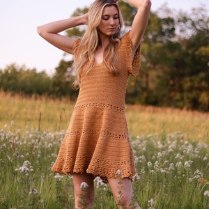 Golden Hour Sun Dress Crochet Pattern PDF instant digital download image 1