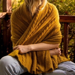 Sundown Shawl Knitting Pattern - PDF instant digital download