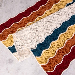 Wavy Baby Blanket Crochet Pattern - PDF instant digital download