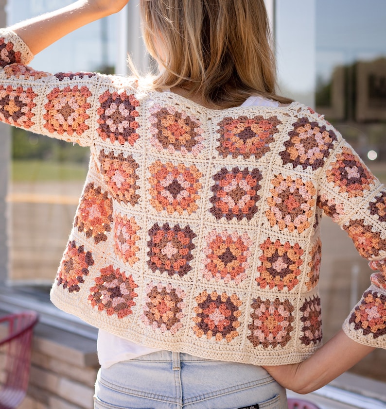 Granny Square Cardigan Crochet Pattern PDF instant digital download image 9