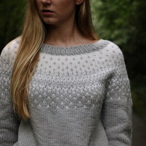 Snowfall Sweater Knitting Pattern - PDF Instant Digital Download - Etsy