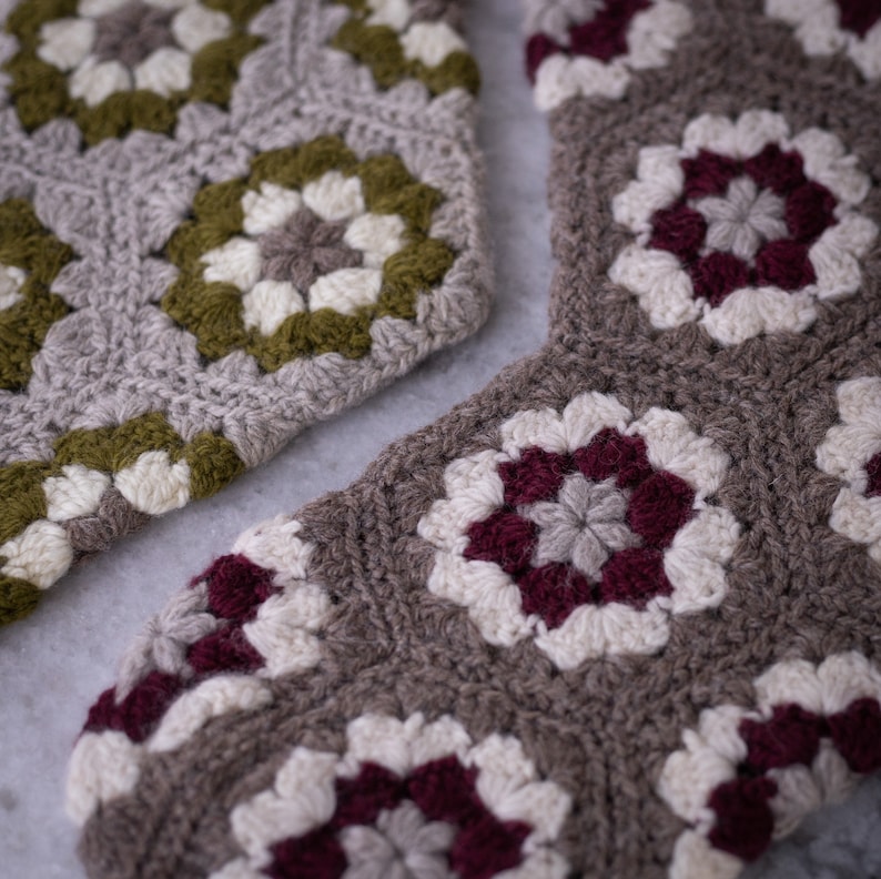 Granny Hexi Stocking Crochet Pattern - PDF Instant Digital Download - Etsy