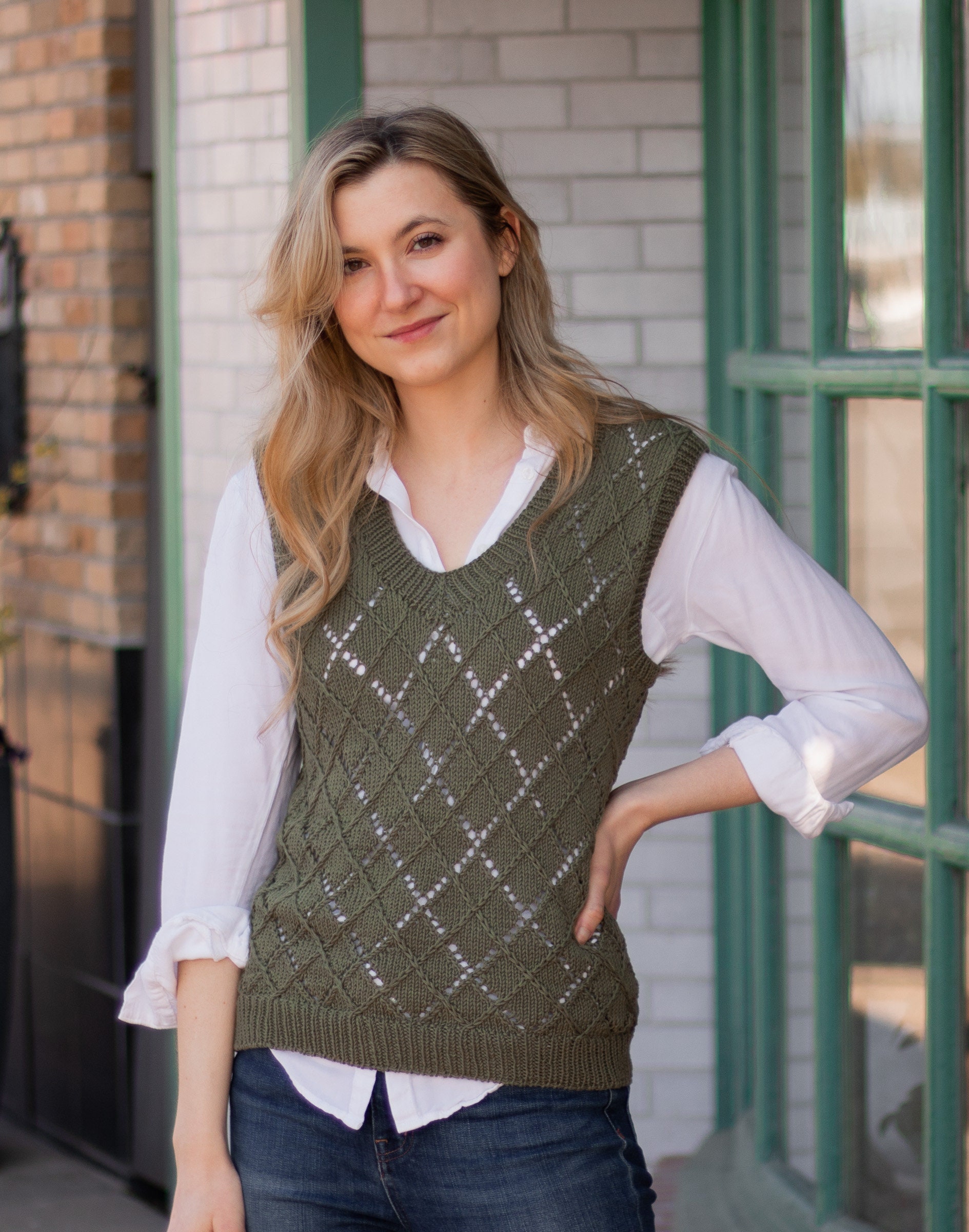 RequaL≡ Handmade argyle knit vest neuroid.uprrp.edu