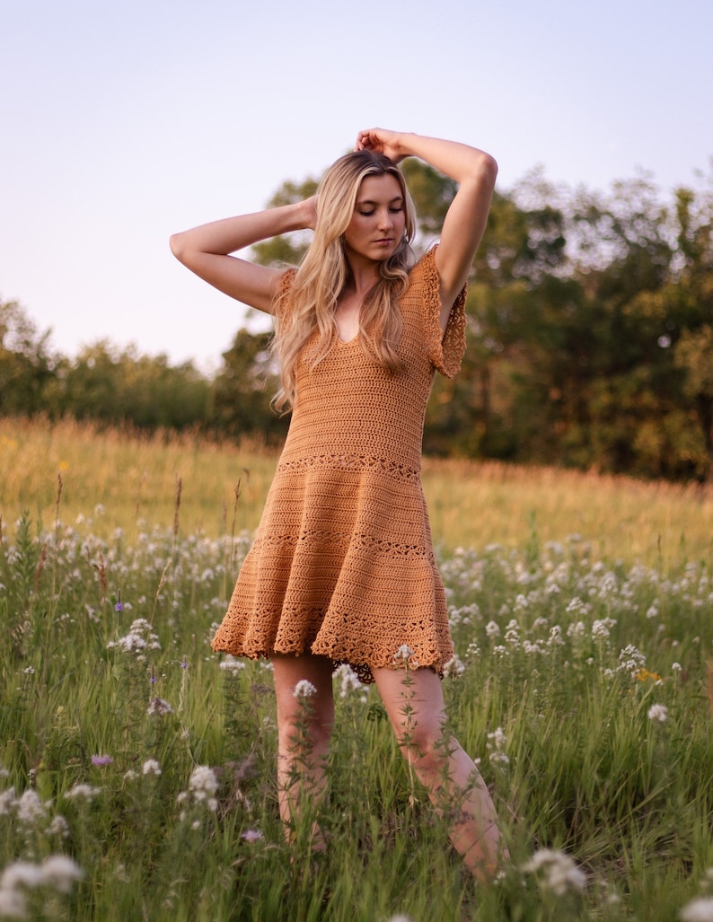 Golden Hour Sun Dress Crochet Pattern PDF instant digital download image 1