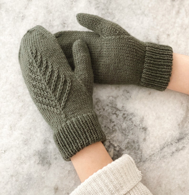 Spruce Mittens Knitting Pattern PDF instant digital download image 8