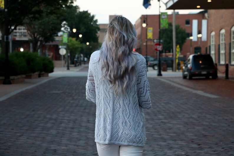 Diamond Lace Kimono Knitting Pattern  PDF instant digital image 3