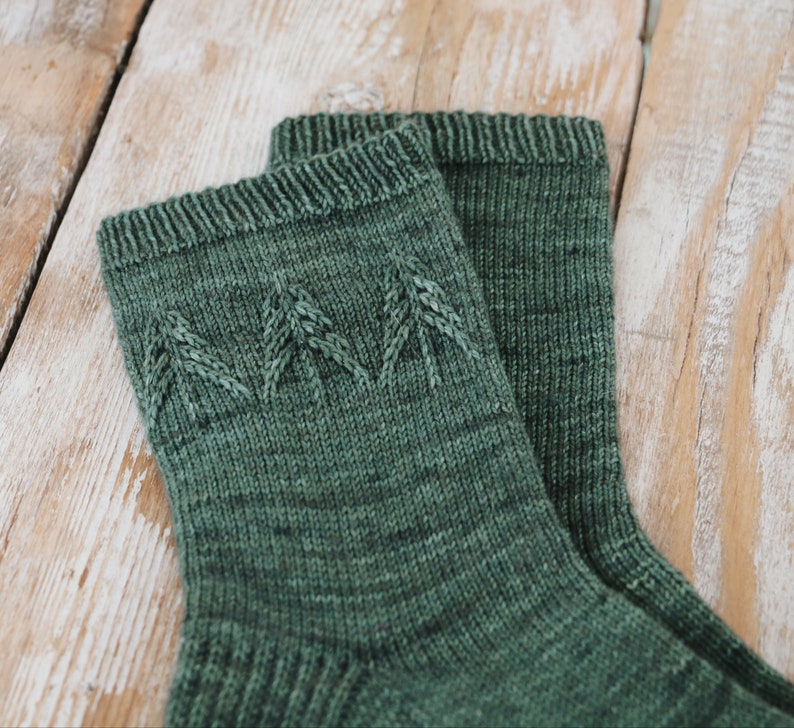 Spruce Socks Knitting Pattern PDF instant digital download image 9