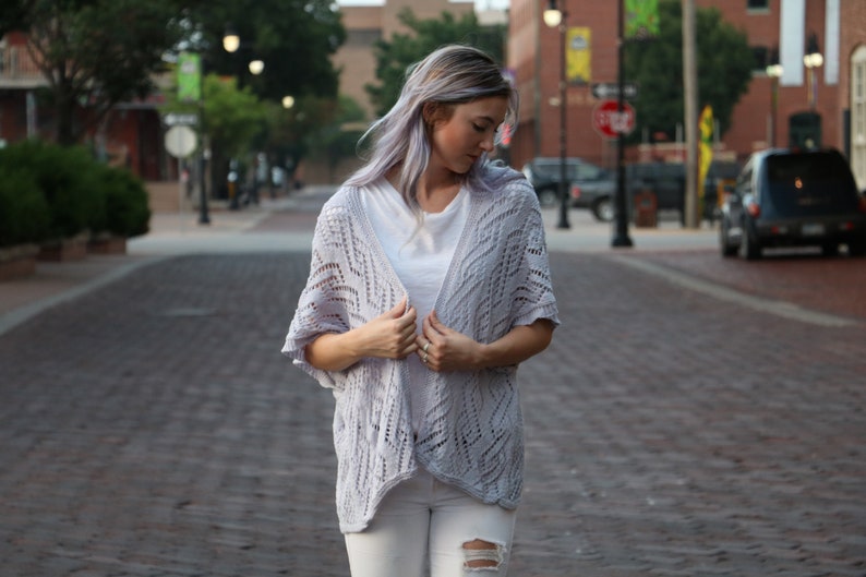 Diamond Lace Kimono Knitting Pattern  PDF instant digital image 7