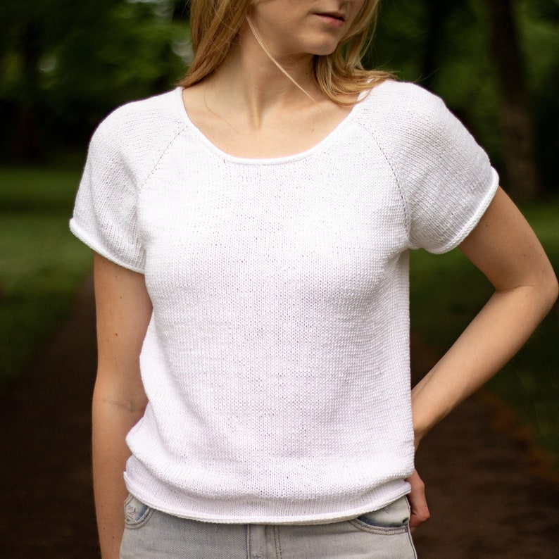 Perfect T-Shirt Knitting Pattern PDF instant digital download image 2