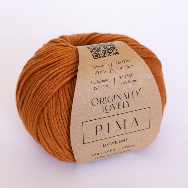 PIMA - Originally Lovely Yarn - DK Weight - 100% Pima Cotton Yarn