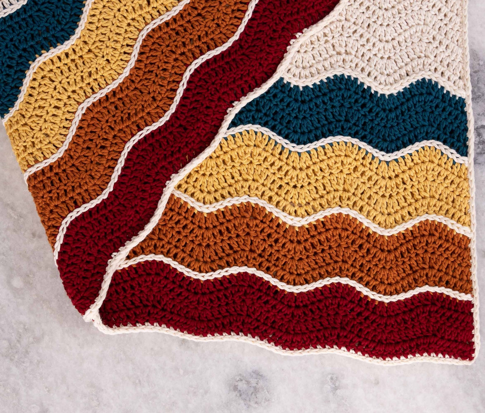 Wavy Baby Blanket Crochet Pattern PDF Instant Digital Etsy