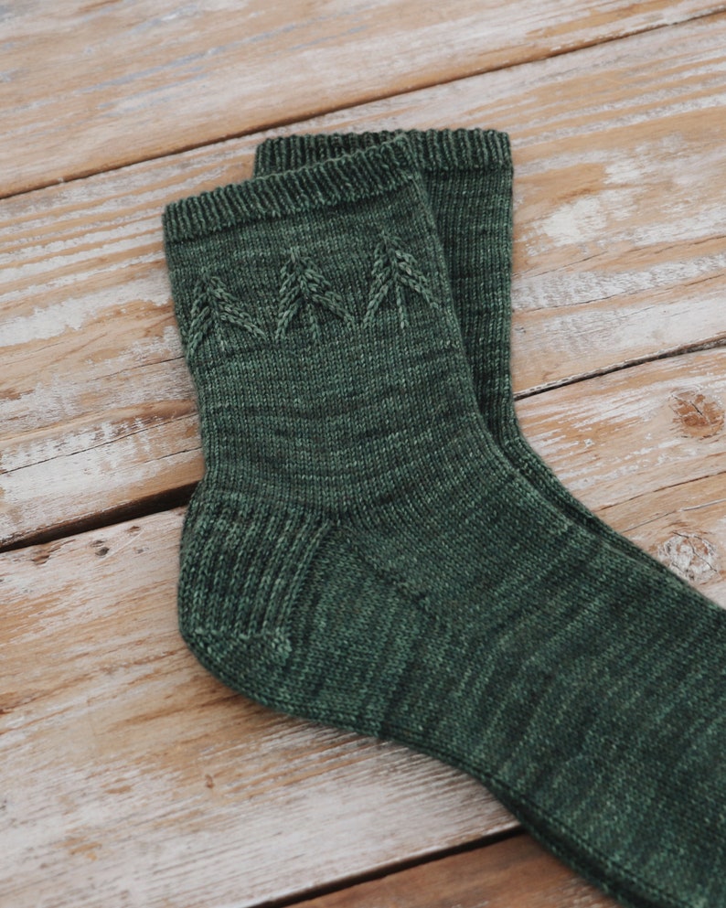 Spruce Socks Knitting Pattern PDF instant digital download image 3