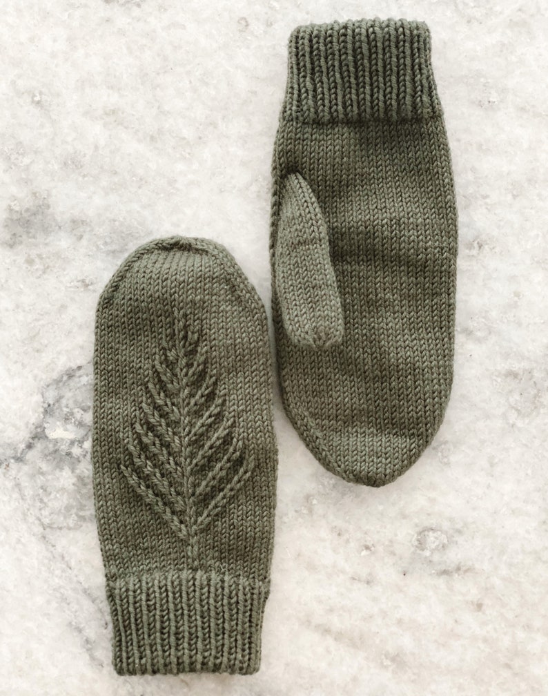 Spruce Mittens Knitting Pattern PDF instant digital download image 2